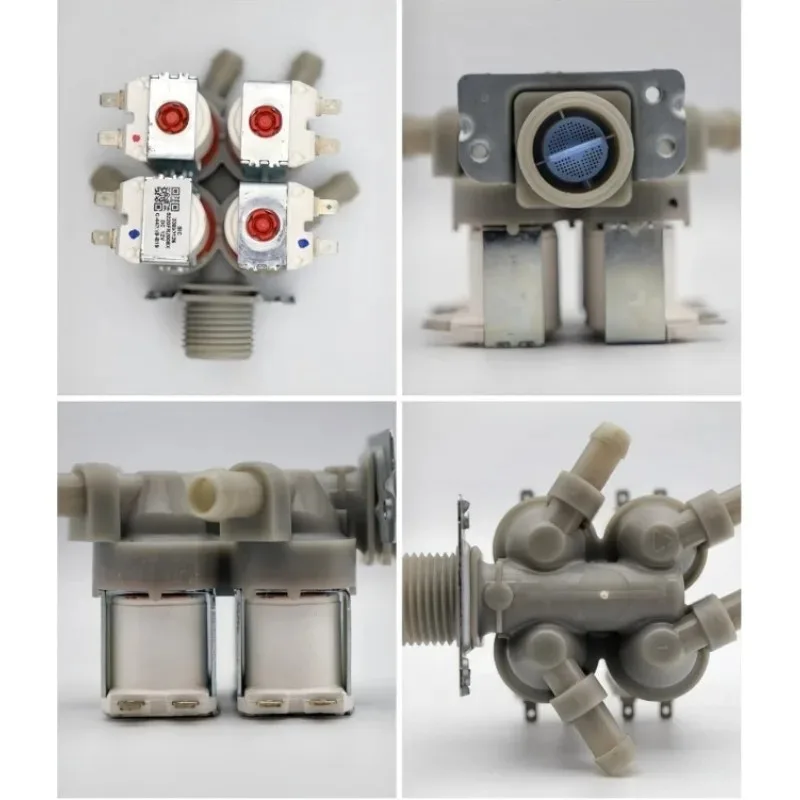 5220FR2008Y DC12V 4-Port Washing Machine Water Inlet Valve | US NPT Thread | Fits for LG Washers