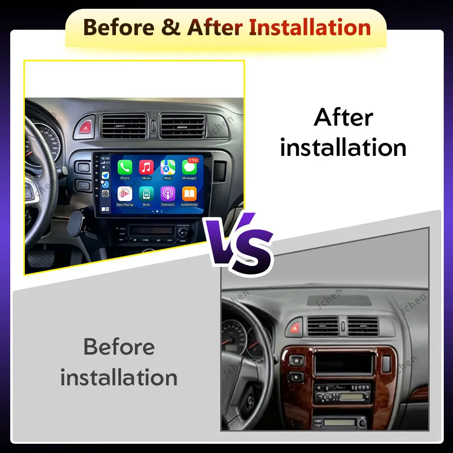 9 inch For Nissan Patrol V5 Y61  1997-2005 Car Radio Autoradio Wireless CarPlay Bluetooth WiFi  Split Screen Touch Screen  QLED