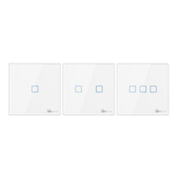 Sonoff Ewelink WiFi T2EU-RF Smart wall panel adhesive wall light switch 433MHz wireless remote dual control 1/2/3bang