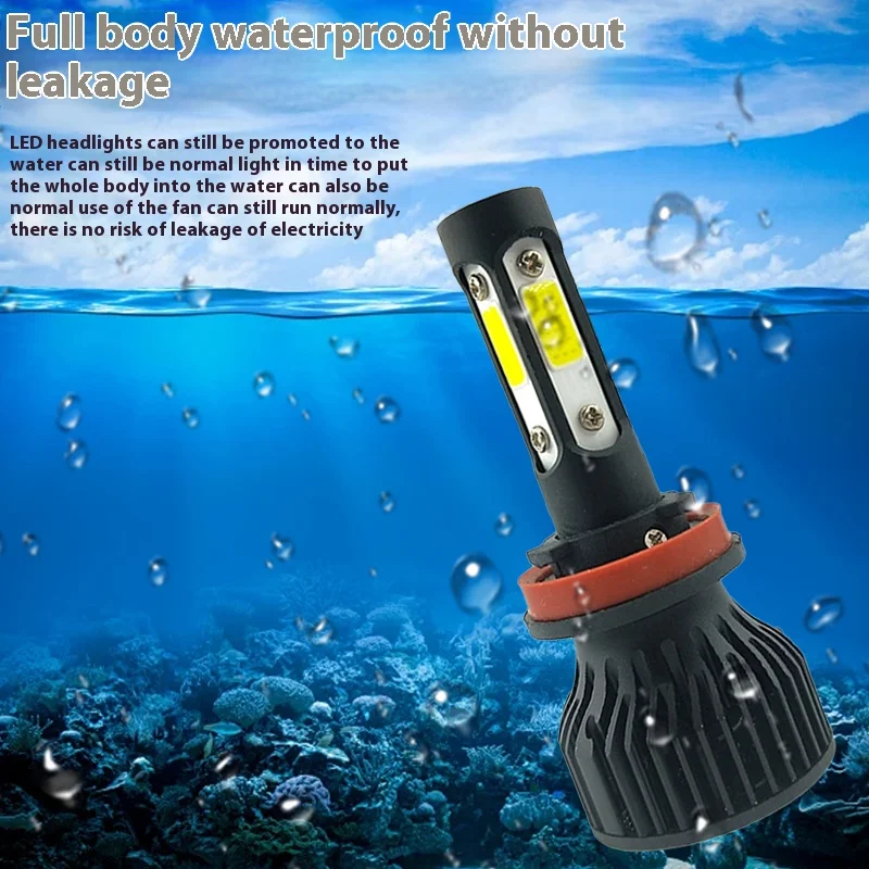 

2pcs 16000Lm 200W H4 H8 H9 9004 9007 Hi/Lo Beam H1 H3 H7 9005/HB3 9006/HB4 H8H9H11 9012 Auto Led Headlight White Car Lights 12V