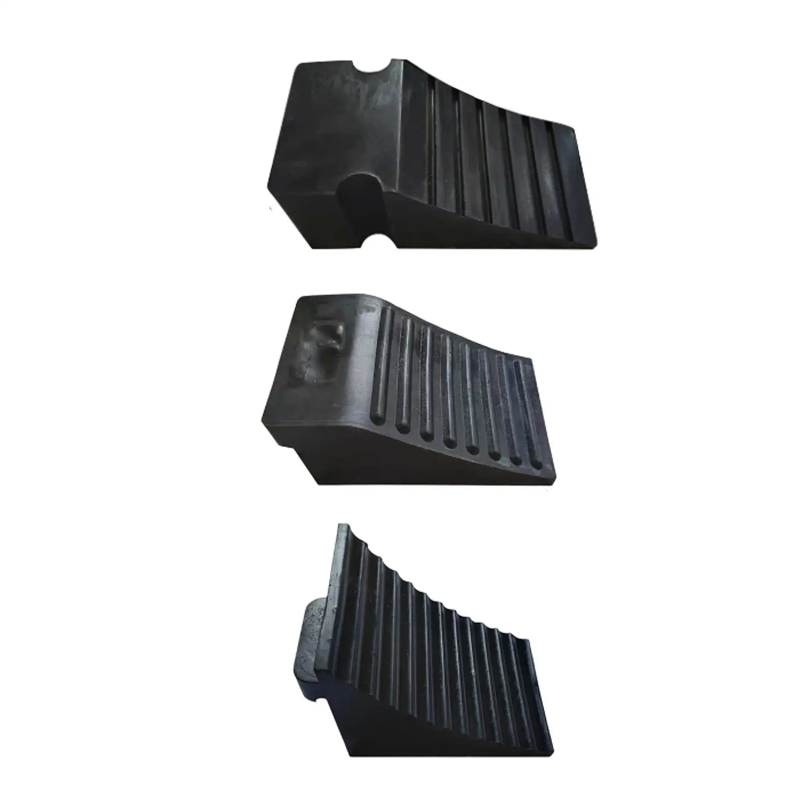 High Strength Rubber Wheel Chock Non Slip Parking Stopper Car Accessories for RV Trailer Truck