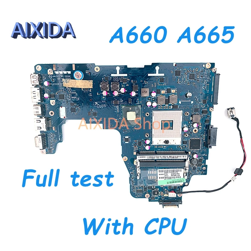 

AIXIDA NWQAA LA-6061P K000104270 K000104250 main board For Toshiba Satellite A660 A665 Laptop Motherboard HM55 DDR3 Free CPU