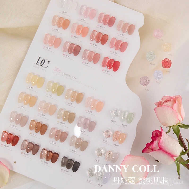 Danny Coll 36 colors set Translucent Nail glue Nail salon Ultraviolet gel non-toxic Eco-friendly vegetable glue Nail art kit