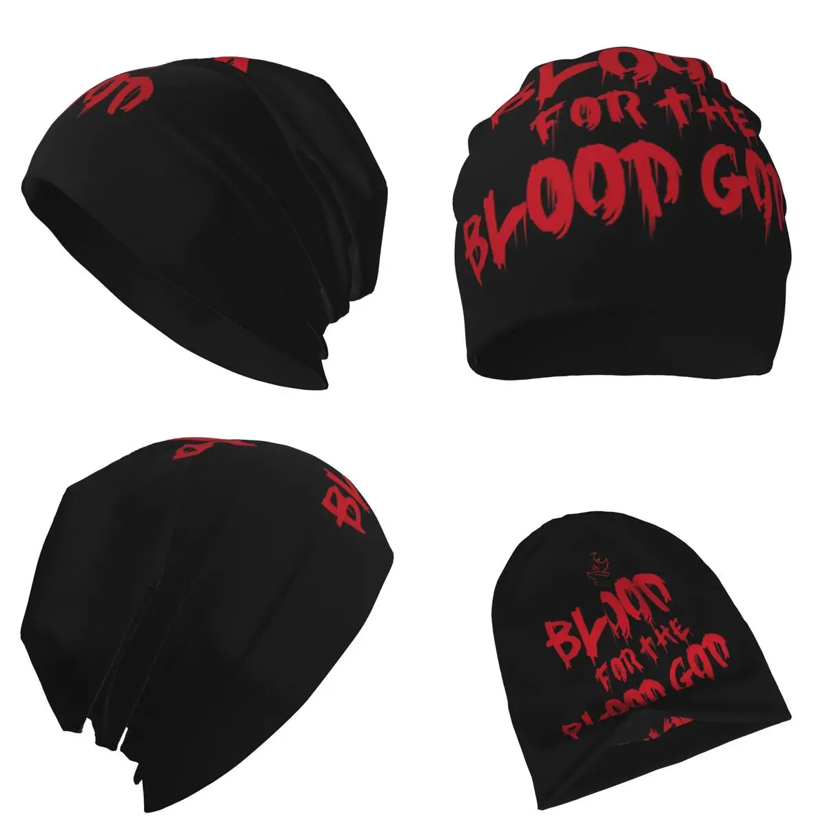 

Khorne Chaos God Graffetti - Blood For The Blood God Fantasy Version Knitted Cap Hip Hop Bonnet Hat Autumn Beanies Hats Adult