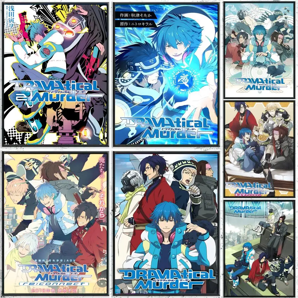 Anime D-DRAMAtical M-Murder Poster HD Waterproof Wall Decal for Study, Living Room & Garage, DIY Great Gift for Fans