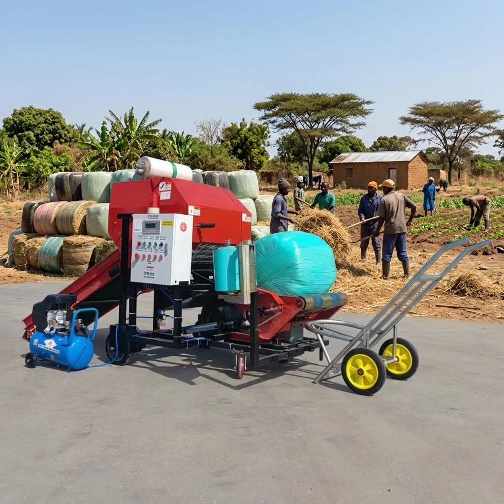Agricultural Machinery Silage Baler Wrapper Machine Belt Driven Straw Baler Machine For Sale