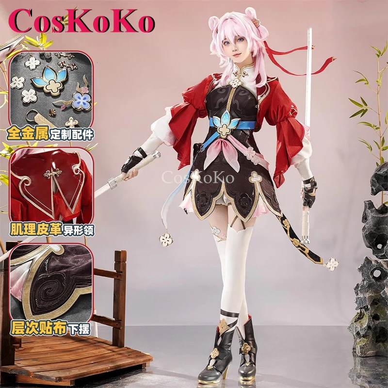 CosKoKo March 7th Cosplay Game Honkai: Star Rail Costume Little Junior Gorgeous Elegant Dress Halloween Party Role Play Clothing