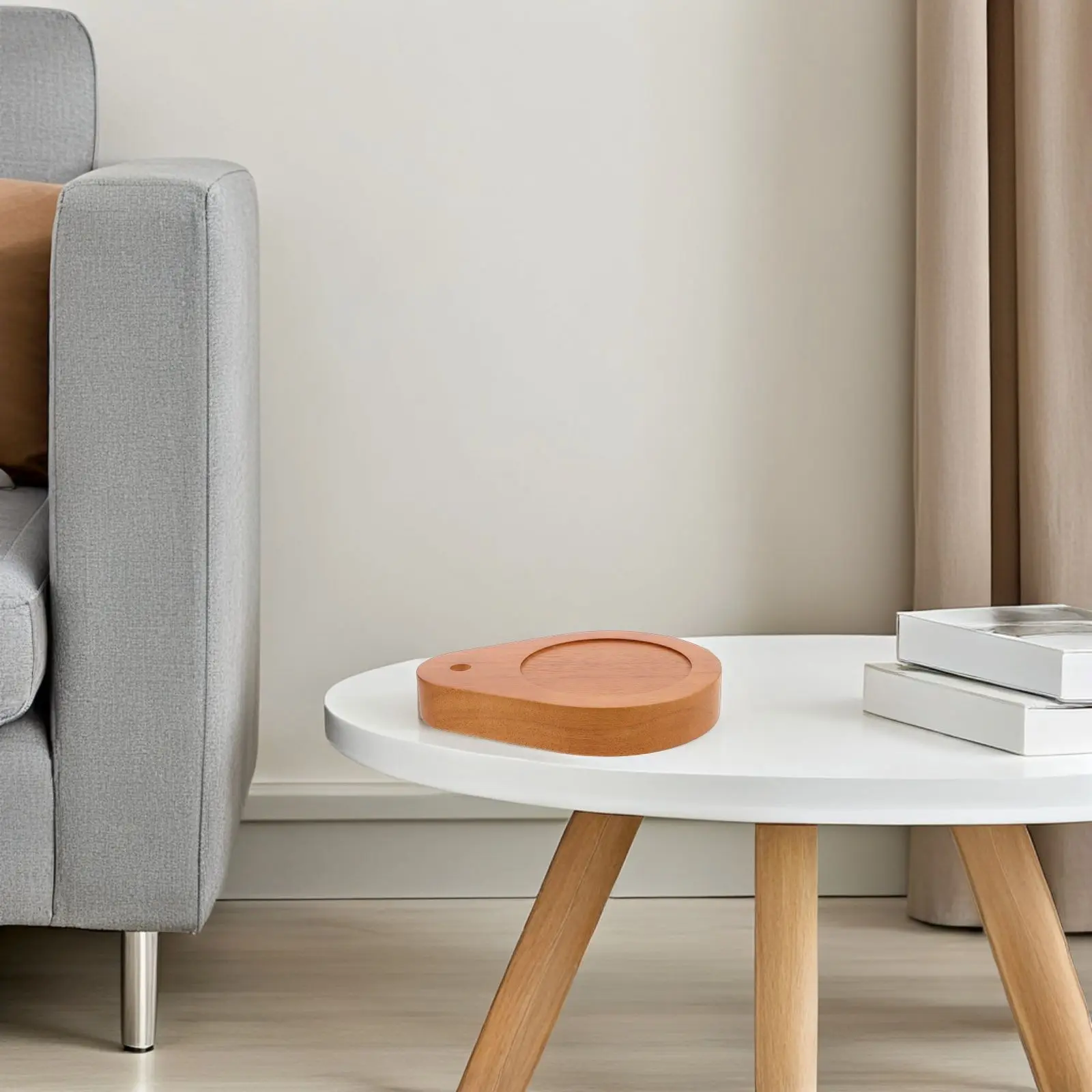 Solid Wood Desk Lamp Base Wooden Bases Monitor Table Light Drop-shaped Small Night