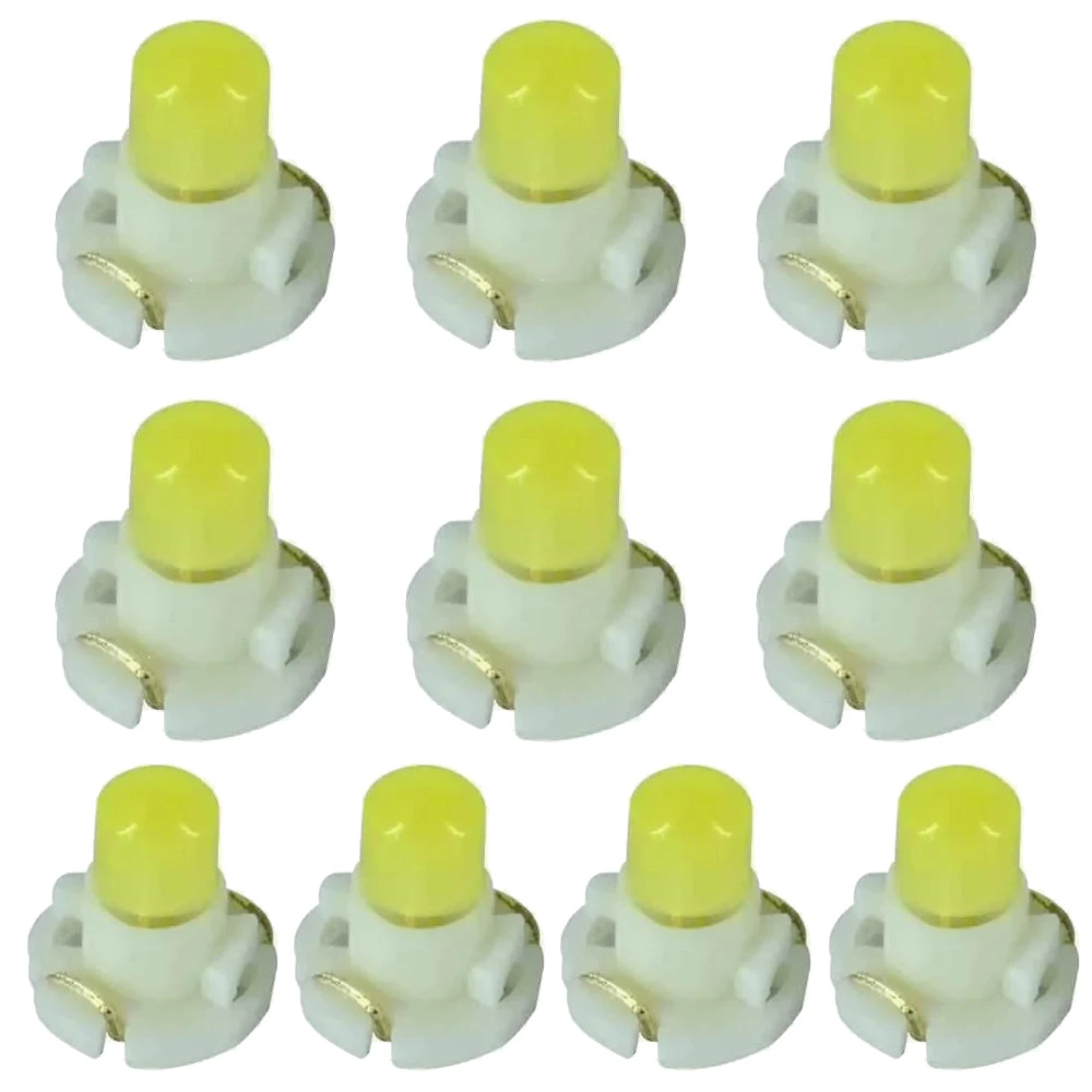 

10pcs T3 T4.2 T4.7 COB Car LED Instrument Panel Lights Dashboard Indicator Central Control Lamp Wedge Light 12V