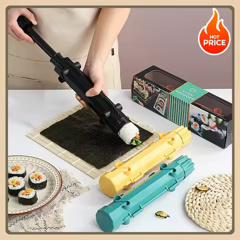 Popular Sushi Making Mold Cylindrical DIY Sushi Making Set Kitchen Sushi Tool Easy Sushi Roll Making Beginner Sushi Kit
