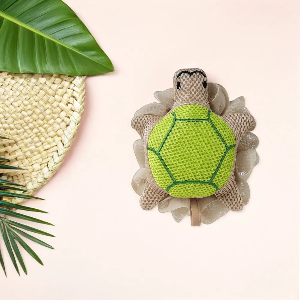 Ultrasoft Turtle Shape Bath Ball Baby Body Bathing Supply Foaming Shower Scrubber Exfoliating Skin Cleaner Bathing Supply
