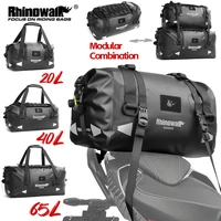 Rhinowalk-Bolsa para SILLÍN de motocicleta, impermeable, 20L/40L/65L, Universal, bolsa lateral, caja de equipaje de viaje superior, combinación gratuita