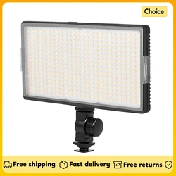 LED-416 LED Video Light On-Camera Photography Light Panel 416PCS Light Beads 3200-5600K Dimmable for Photo Video Live Streaming