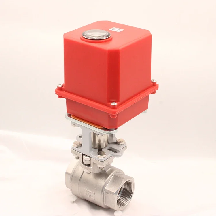 Valvola a sfera motorizzata ss304 tipo on/off Attuatore elettrico Supporto per cinghia