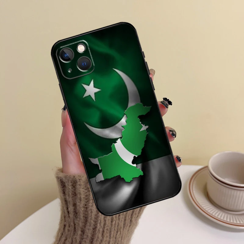 Pakistan Flag Banner Phone Case For iPhone 15 14 13 12 11 16 Pro Max Mini X XS XR Max 7 8 Cover Funda