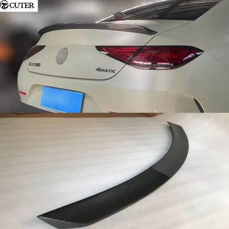 

W257 Cls300 Cls53 Amg Style Carbon Fiber Rear Spoiler Lip for Benz Cls300 Cls53 Car Body Kit 2019