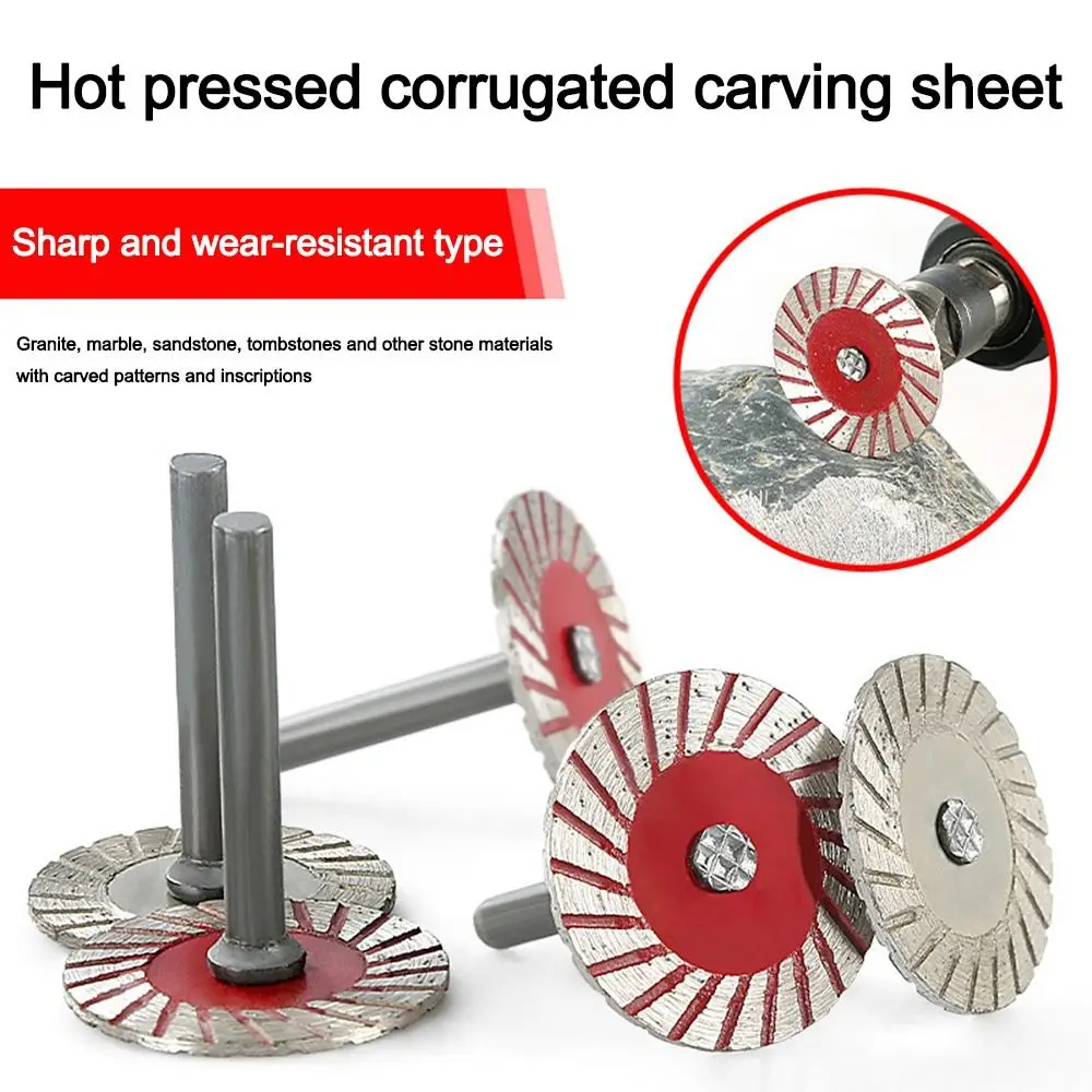 

40mm Diamond Cutting Disc 6mm Shank Durable Sanding Disc Circular Thread Cutting Disc For Wood Metal Stone Granite Marble