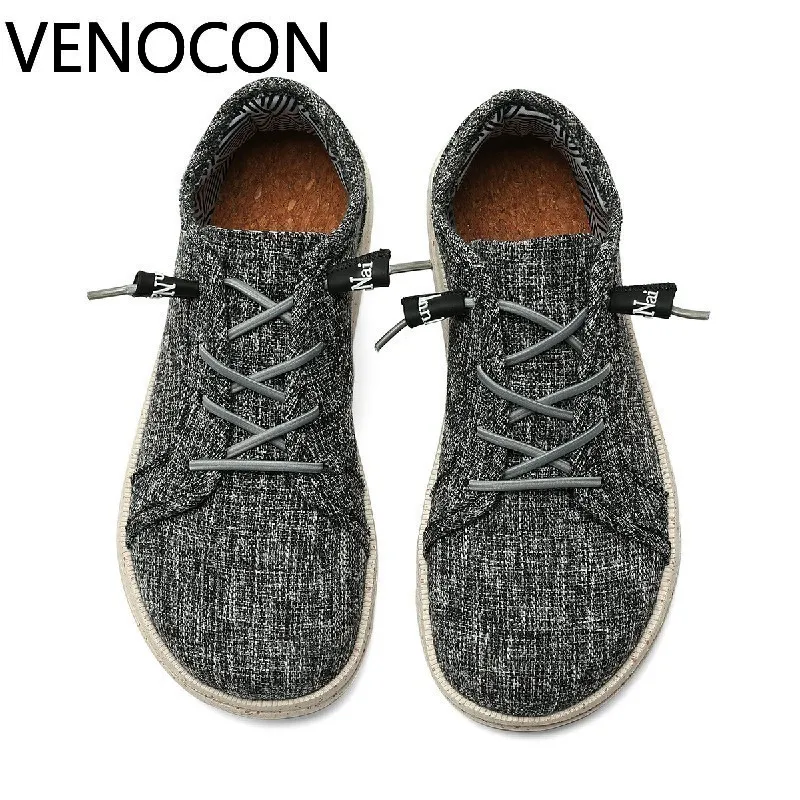 VENOCON Men's Barefoot Wide Toe Box Canvas Lining Airy Upper Light Minimalist Slip-On Loafers Shoes Sneakers For Men Man Woman
