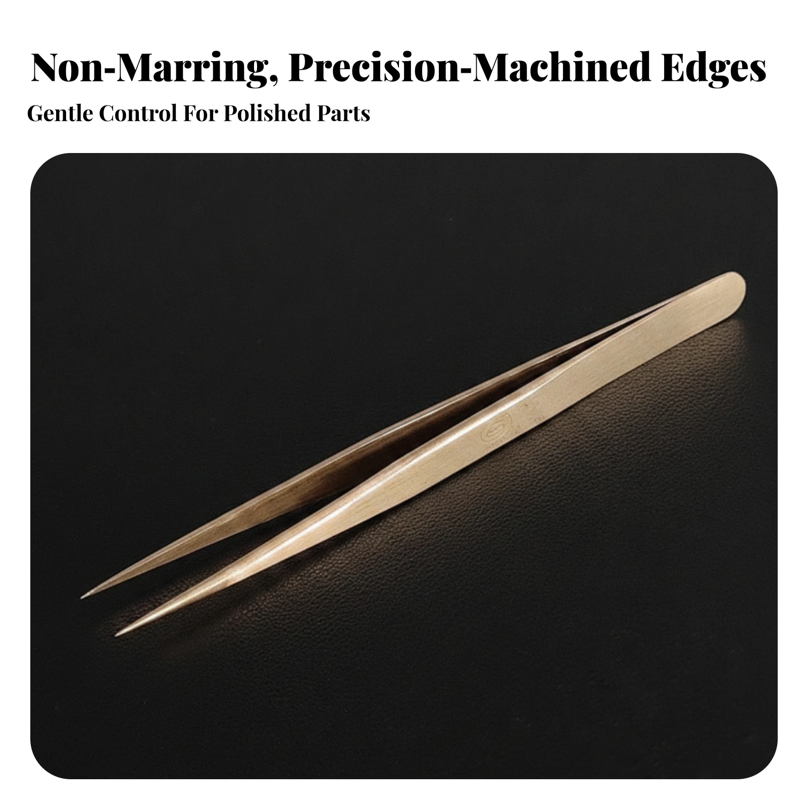 Precision Tweezers Antinon-Magnetic Brass Tweezers Tool Antimagnetic Rust-Resistant for Watchmakers