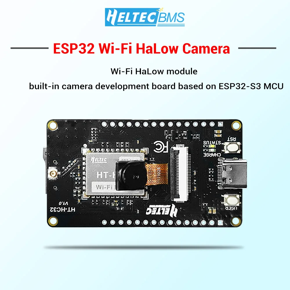 Heltec Wi-Fi HaLow HC32 Dev-board ESP32 Camera Set Dual Band 24GHz Sub 1GHz MESH Wi-Fi Bluetooth Gateway Wireless Access IoT