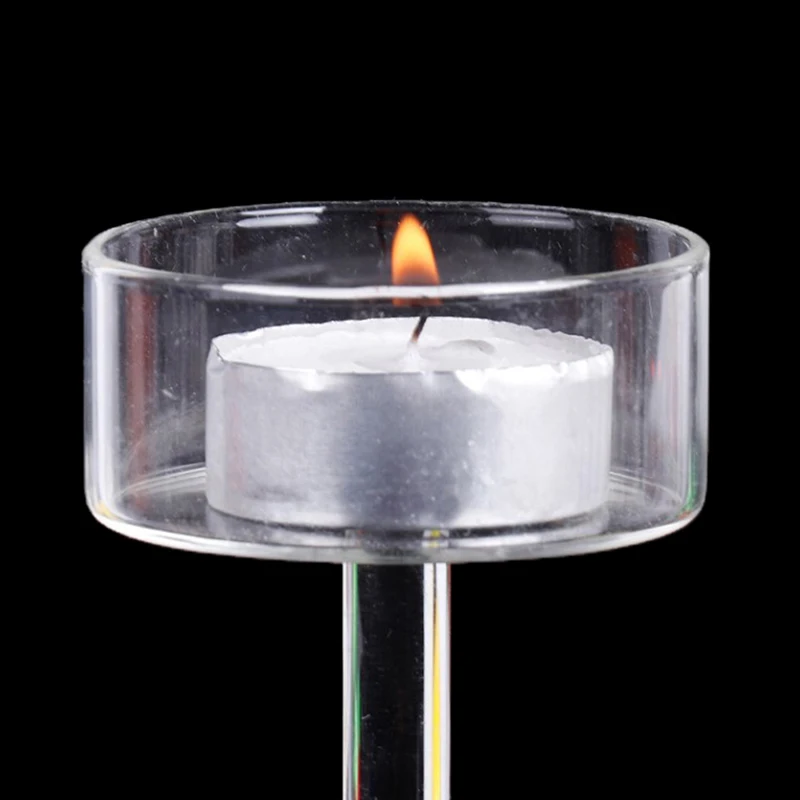1Pc Glass Candle Holders Set Tealight Candle Holder Home Wedding Candle Stand Bar Party Decor
