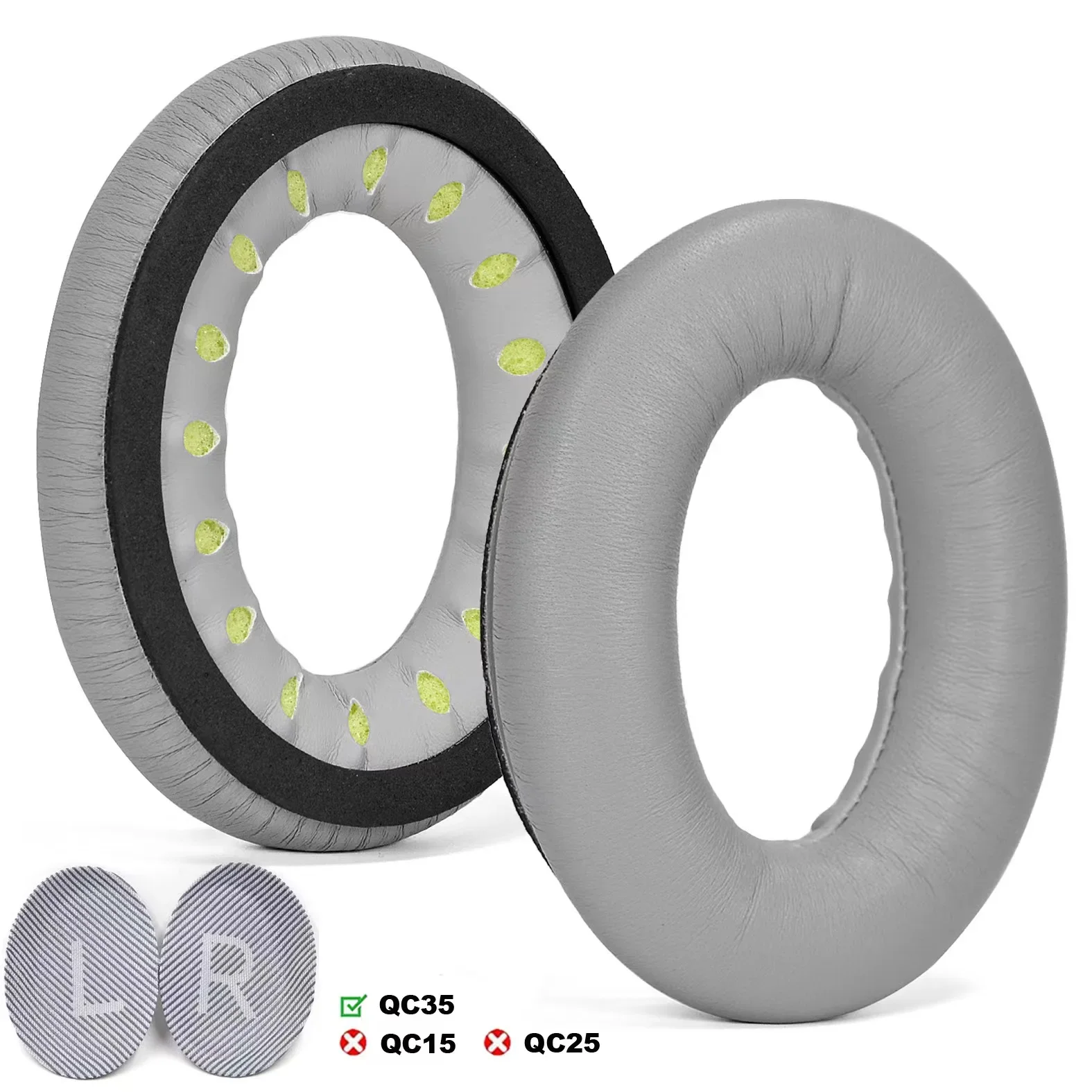 

QC35ii QC35 Earpads Sheepskin Real Leather Cushions Replacement for Bose QC 35ii 35 ii QuietComfort Quiet Comfort Headphones