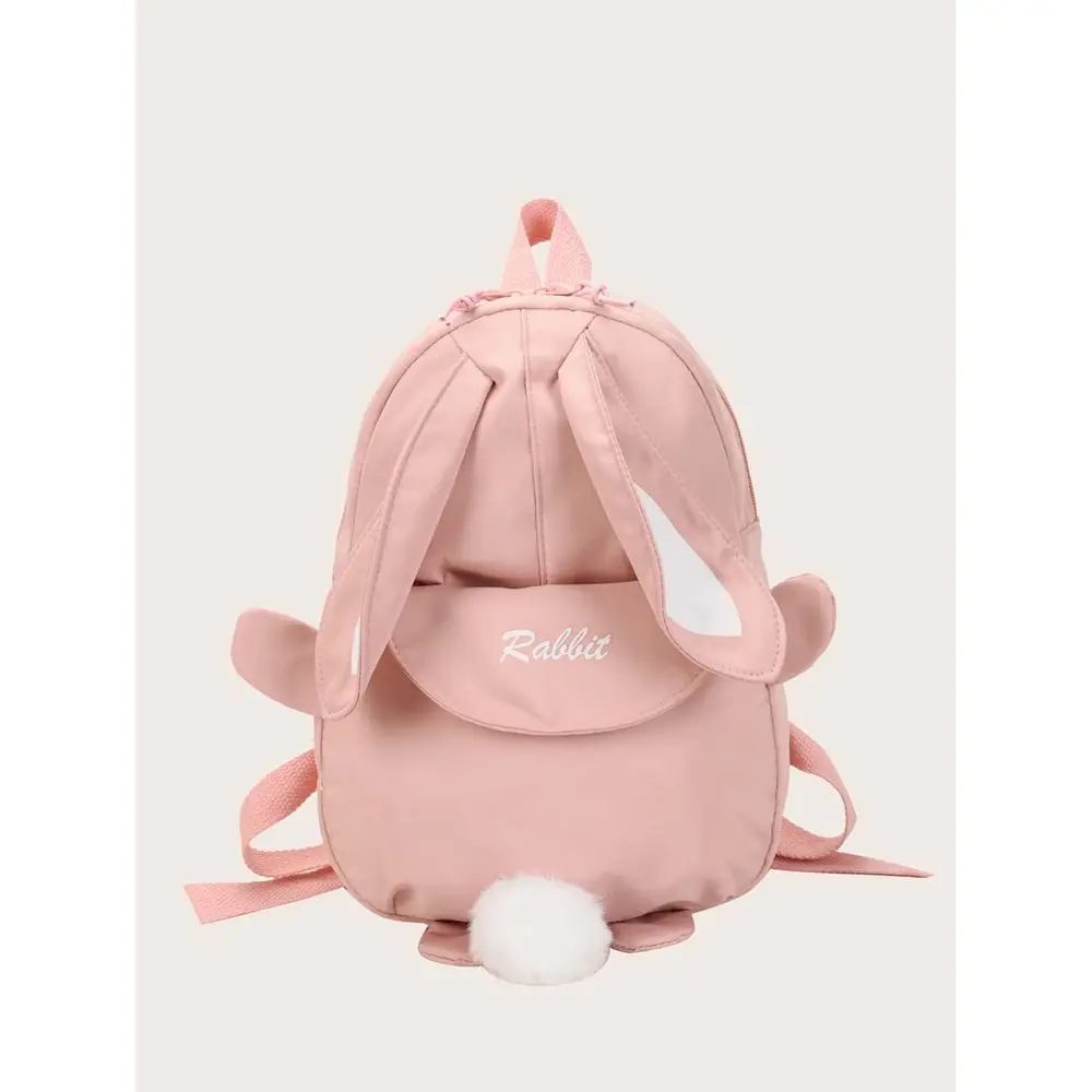 Letter Embroidery Rabbit Design Functional Backpack