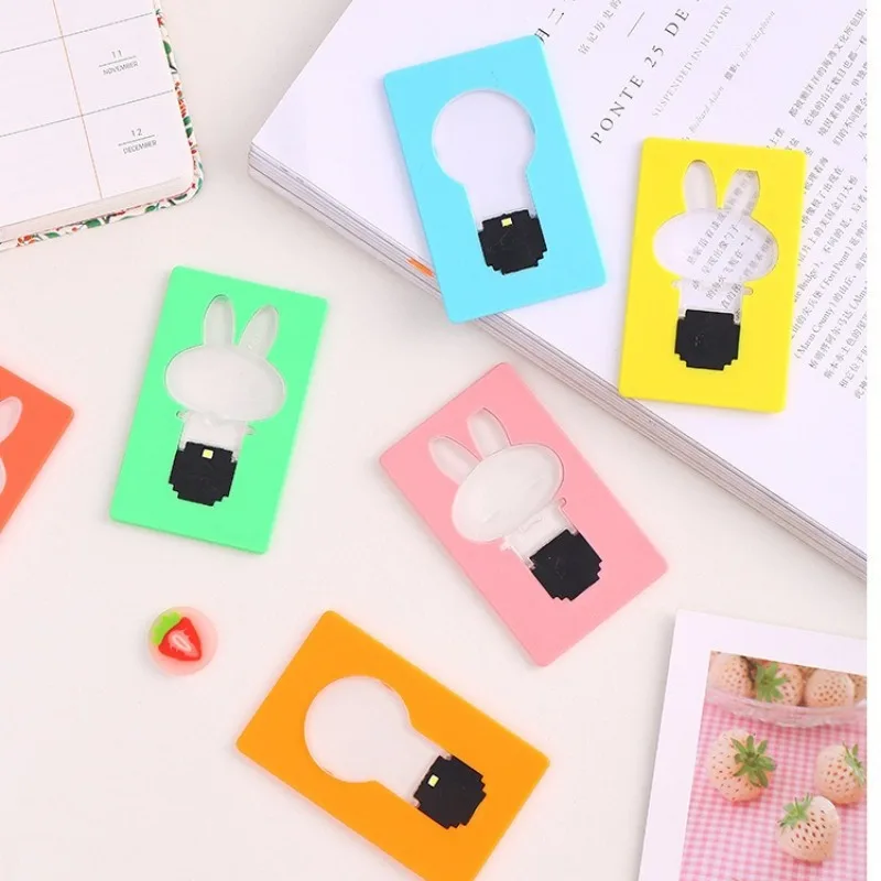 Mini Glowing Folding Card Led Night Light Bulb Creative Portable Practical Gift for Daily Household Present Use Light Lamp
