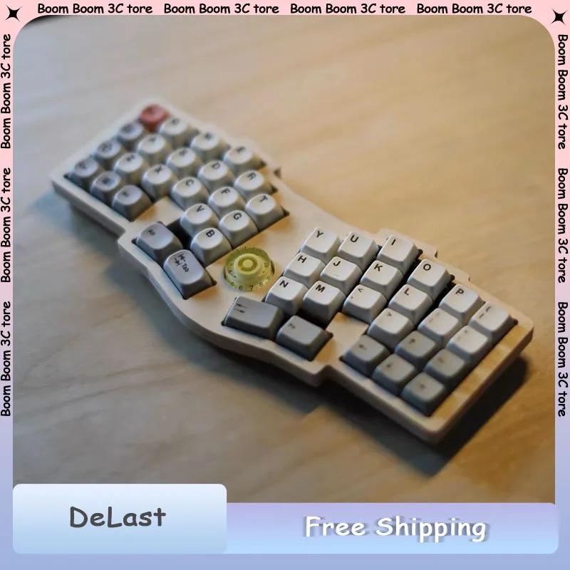 

Механическая клавиатура DeLast Alice, деревянный комплект, 49 клавиш, проводная ручка Type-C с возможностью горячей замены, эргономичная офисная игровая клавиатура QMK VIAL