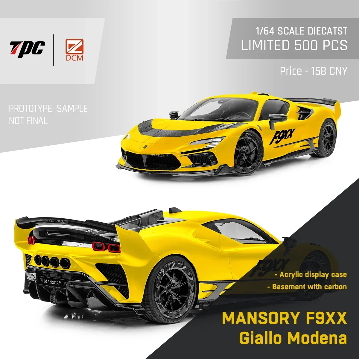 **Pre-order ** DCM 1:64 Mansor F9XX Spider /Stradale  limited500 Diecast Model Car