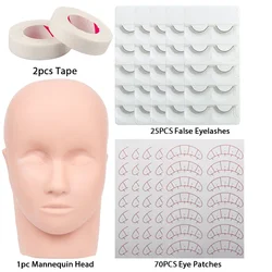 Mannequin Heads Eyelash Extension Practice Makeup Eyelashes Extension Practice Model Training With Eye Pads False Eyelash Tool