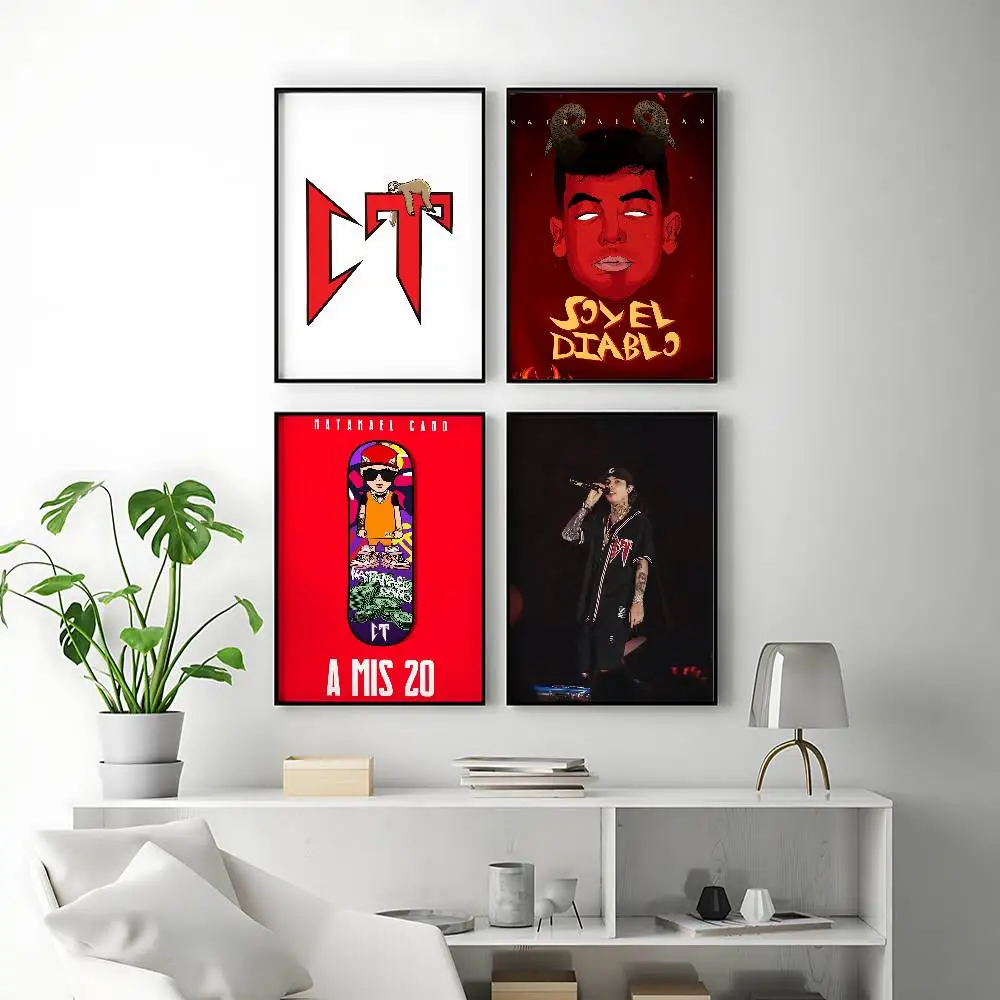 Trending Rapper Natanael Cano Posters Premium Self-Adhesive No Residue Wall Sticker for Home Office Bar Decor