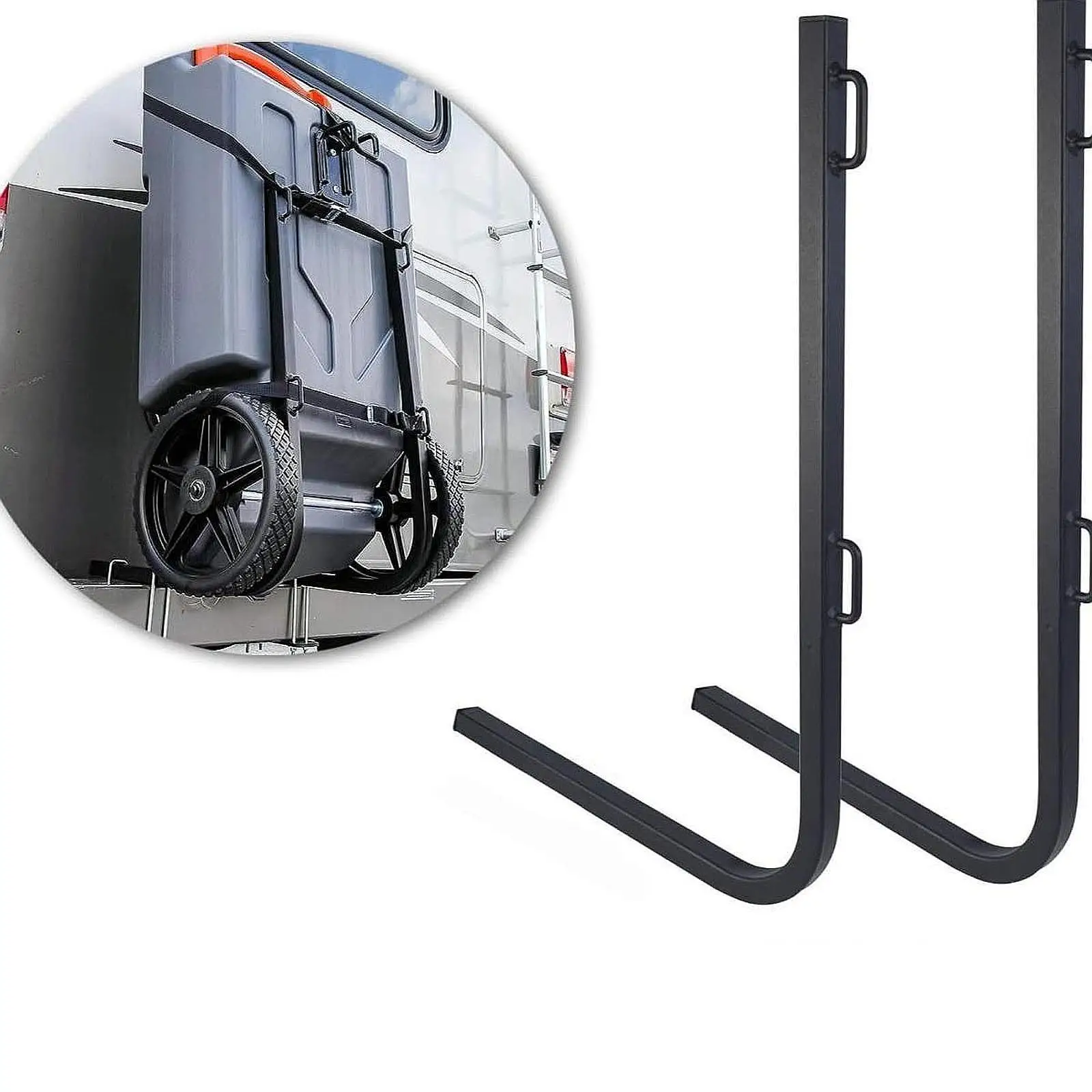 2Pcs Generic RV Bumper Racks RV Tote Tank Carriers for Trip Caravans