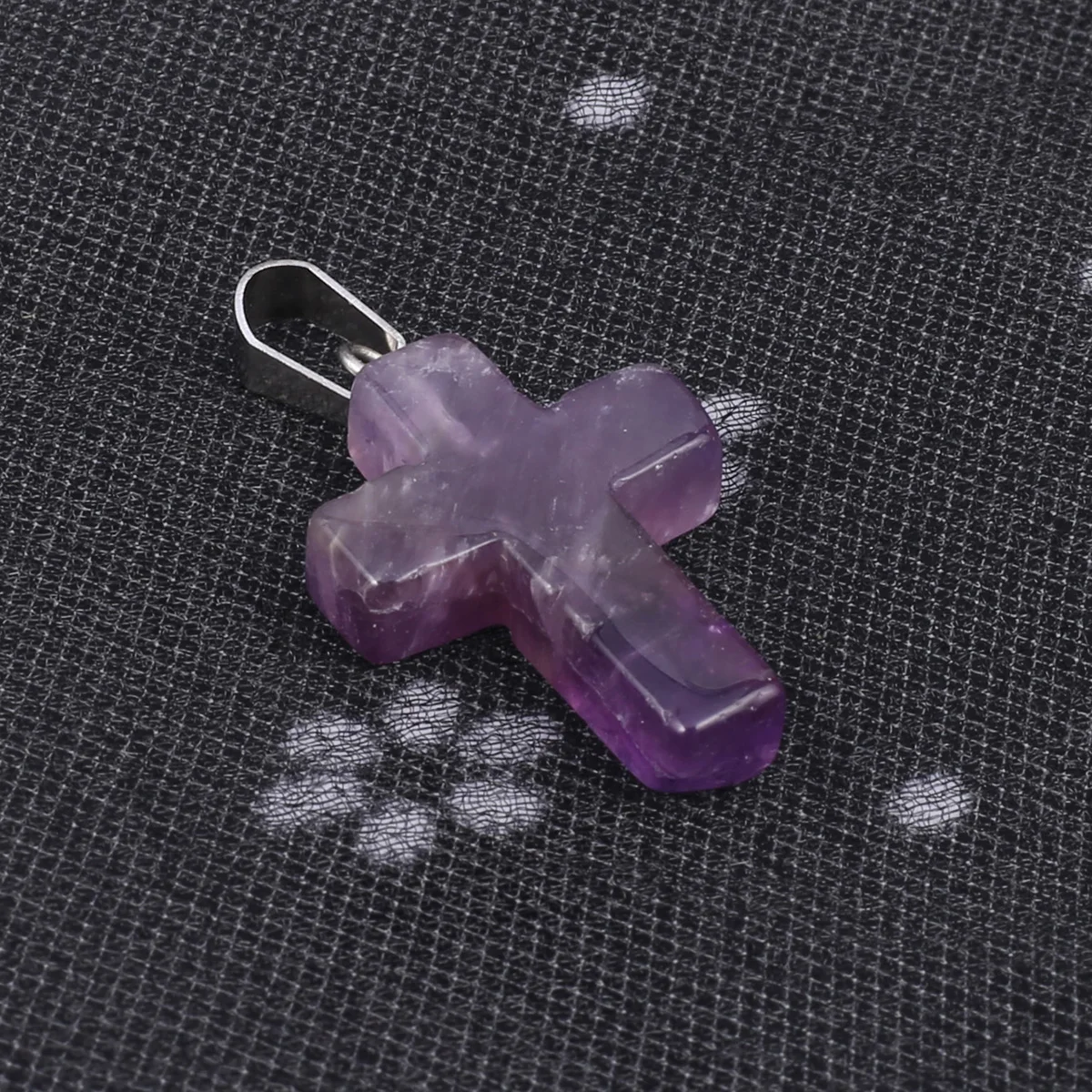 Natural Stone Pendant Gemstone Cross Shape Exquisite Charms for Jewelry Making DIY Simple Necklace Bracelet Earring Accessories