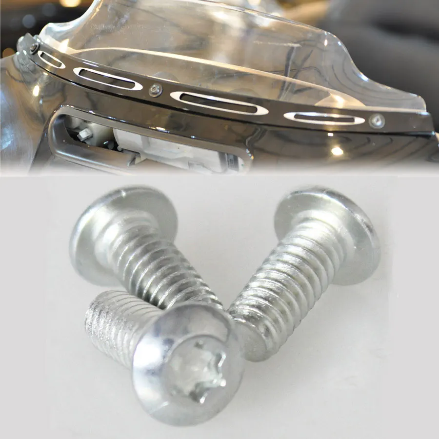 Moto Accessory Wind Deflector Windshield Fairing Screws Mount Windscreen Bolt Kit For Harley Touring Electra Glide 1996-2013