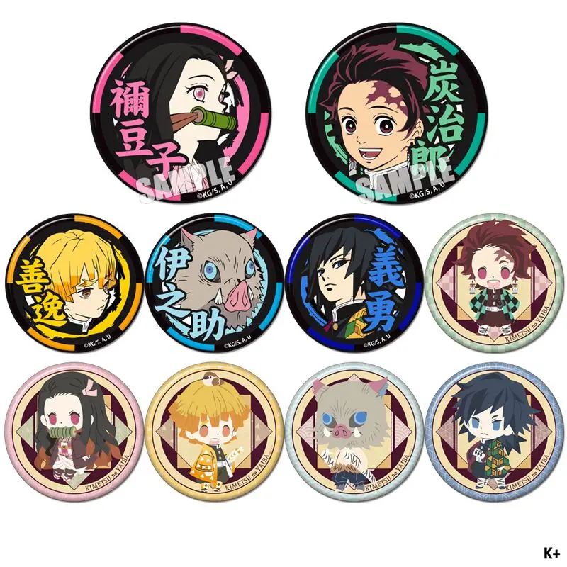 

Game Demon Slayer Kamado Tanjirou Agatsuma Zenitsu Cosplay Badge Cute Brooch Ambitus Anime