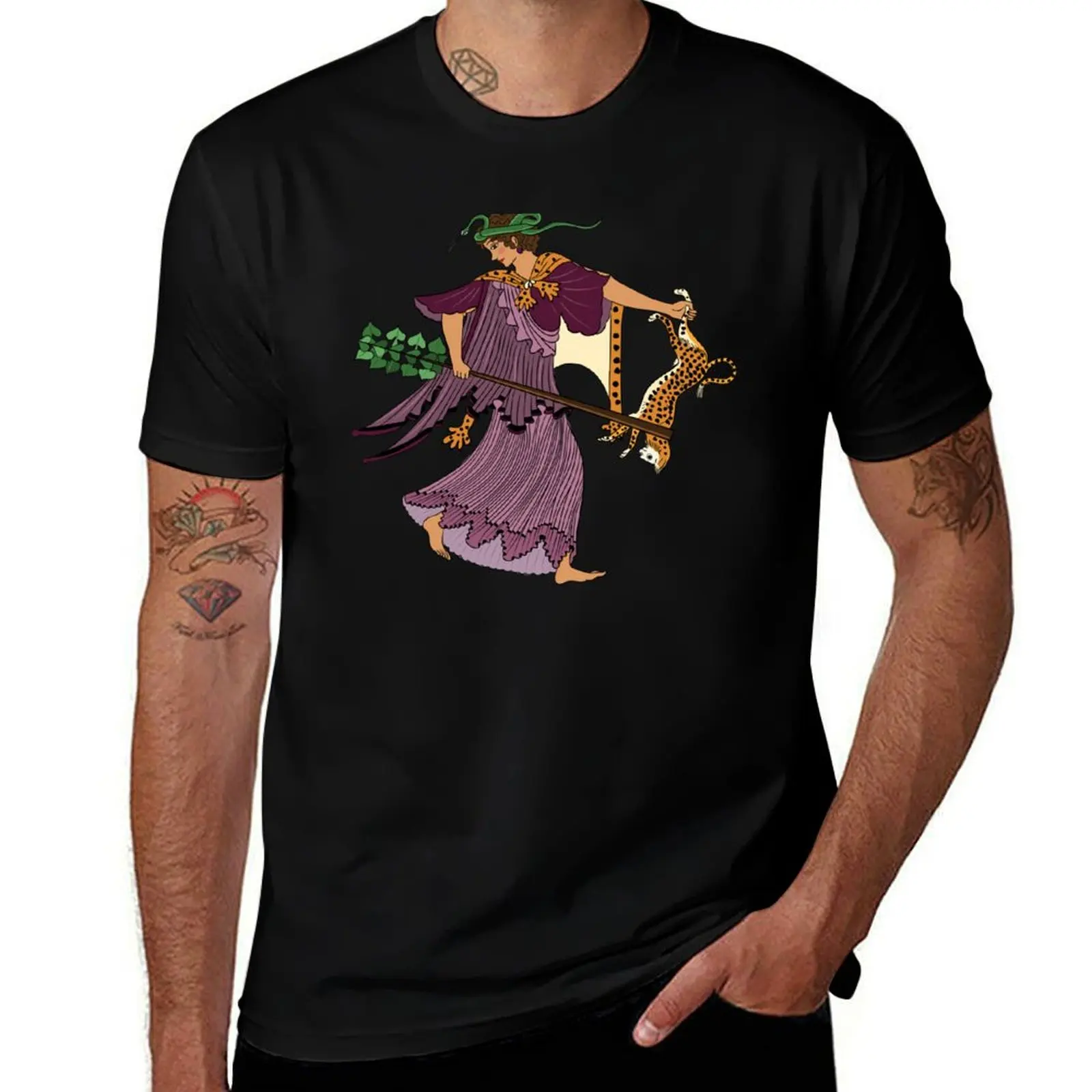 Follower of Dionysos: Maenad T-Shirt Work Outdoor for Men T-Shirt