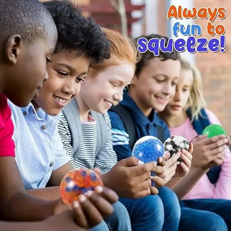 Rainbow Squeeze Ball Set (6PCS), Mini Durable Stress Relief Balls, Portable Sensory Fidget Toys for Kids & Adults, Non-Toxic image 6