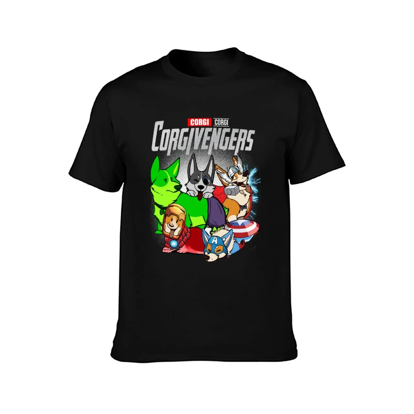 CORGIVENGERS ASSEMBLE, Cute Corgi Dog Lovers T-Shirt Casual Daily Graphic Tee T-Shirt