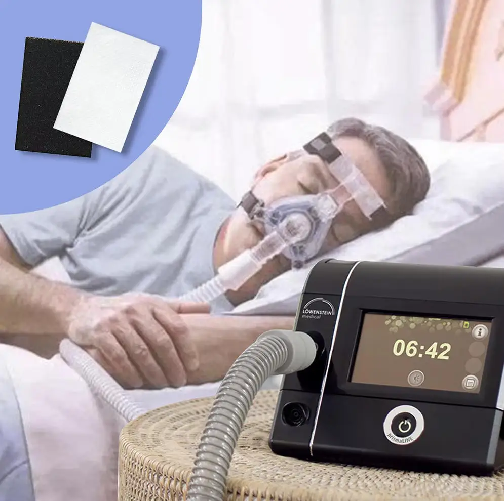 80 Pair Reusable Black Foam Filters & White Ultra-Fine Filters Compatible with Weinmann Ventilator for Respirators