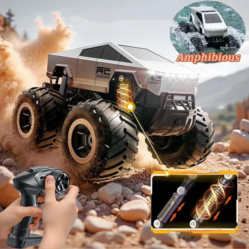 

2025 NEW Remote Control Off-Road Pickup Truck 4WD Waterproof RC Cars All Terrain 1:16 Scales Monsters Truck Toys Kids And Adults