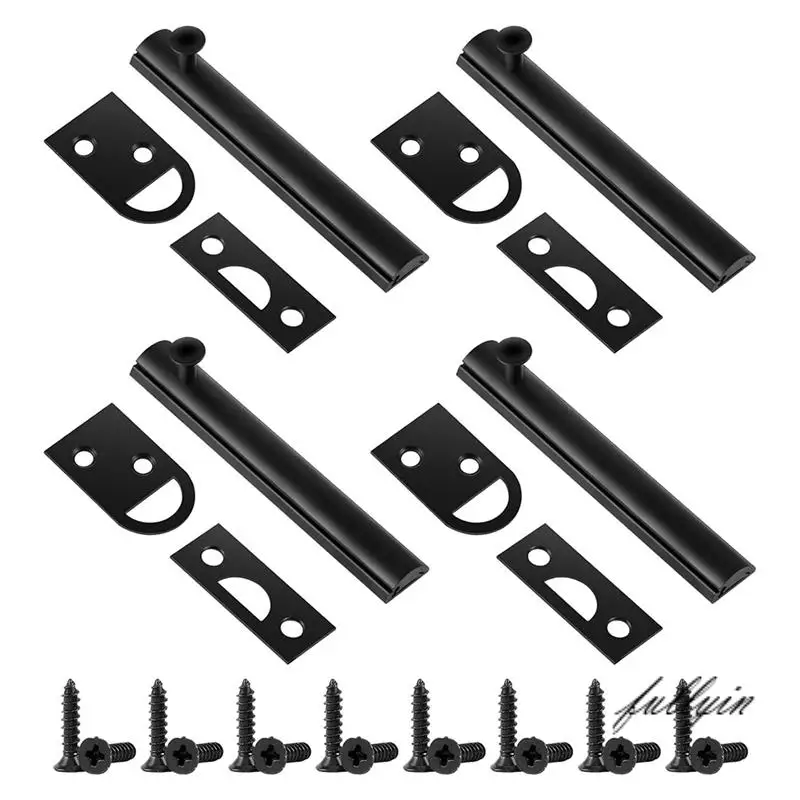 

FULL-4 Pack Slide Bolt Latch Lock Door Lock Bolt For Flush Or Recessed Doors And Gates