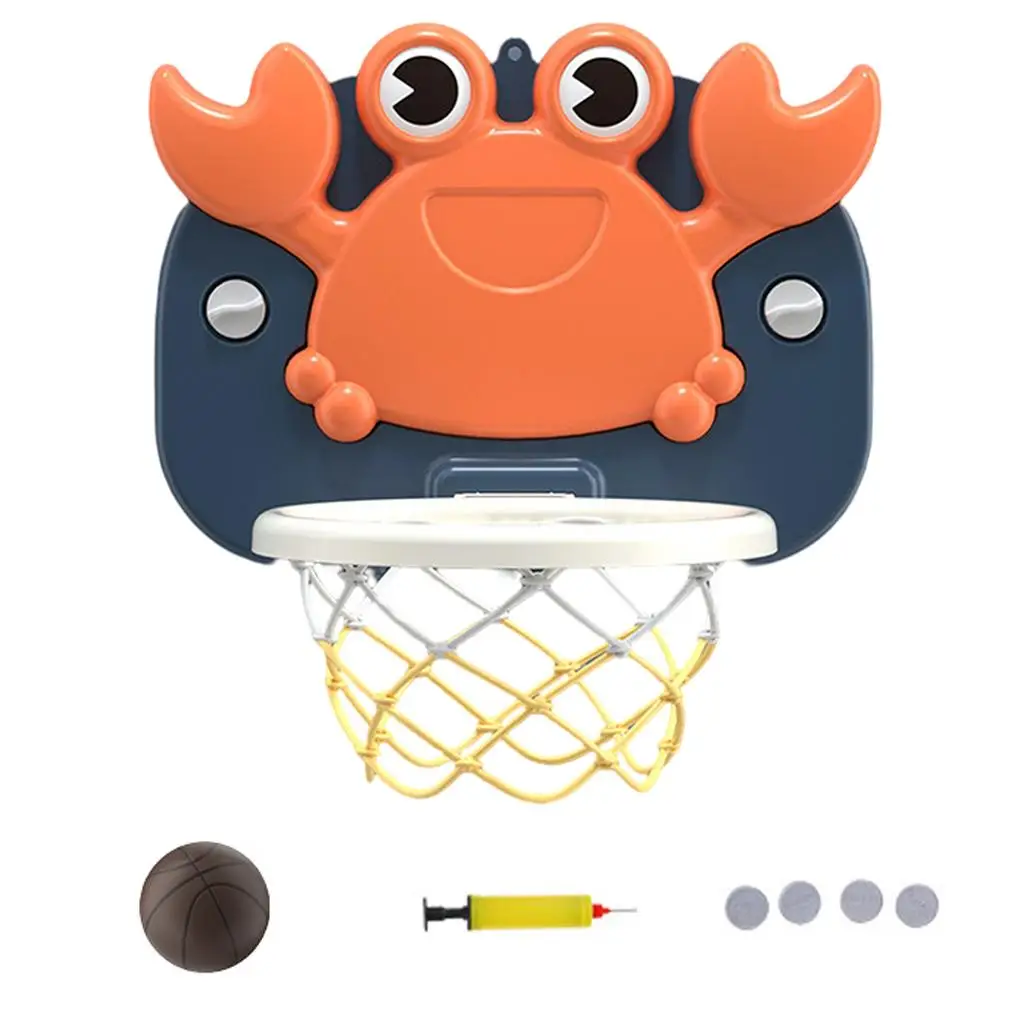 Basketball Hoop Pre-Assembled Portable Over The Door with Basketball Pump for Indoor Sports Game