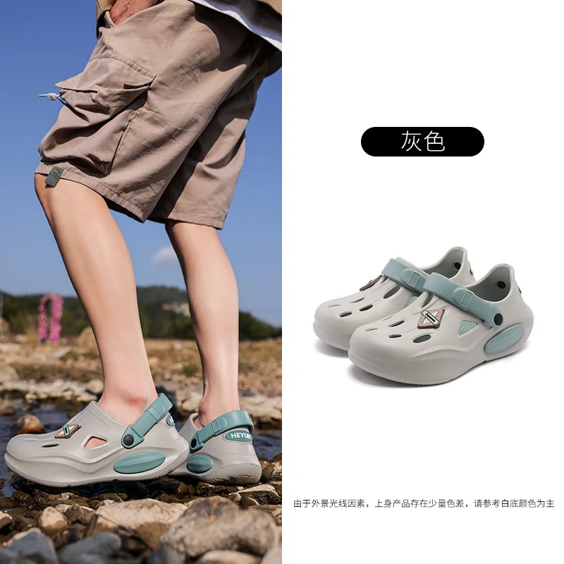 الرجال الصيف المضادة للانزلاق لينة إيفا النعال الذكور في الهواء الطلق حفرة حديقة الصنادل تنفس مريحة شقة أحذية الملاعب المغطاة النساء قباقيب