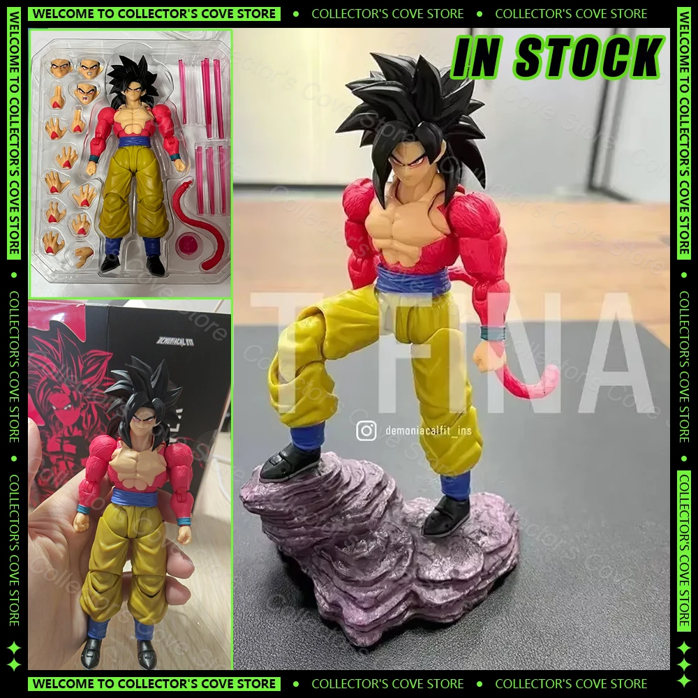 Demoniacal Fit Dragon Ball Z Figures SHF Super Saiyan 4 GT SSJ4 Untamed Power Son Goku Anime Action Figure GK Figurine Model Toy