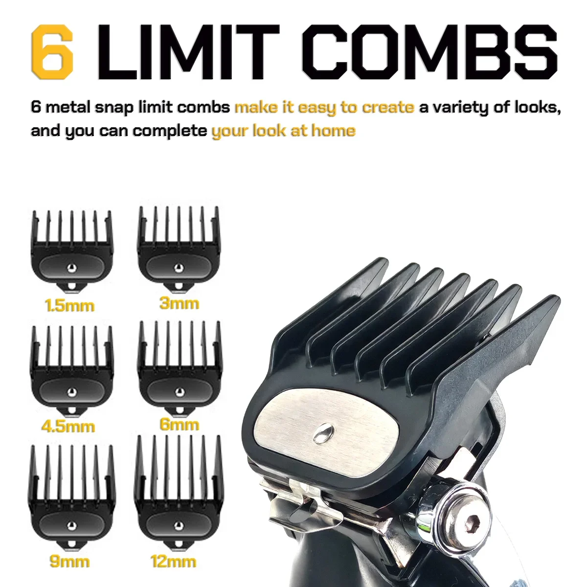 محرك بدون فرشاة 109 ماكينة قص الشعر الاحترافية BRDCLIP 7200 دورة في الدقيقة DLC شفرات مطلية شفرات تتلاشى بطارية 3000 مللي أمبير في الساعة للرجال