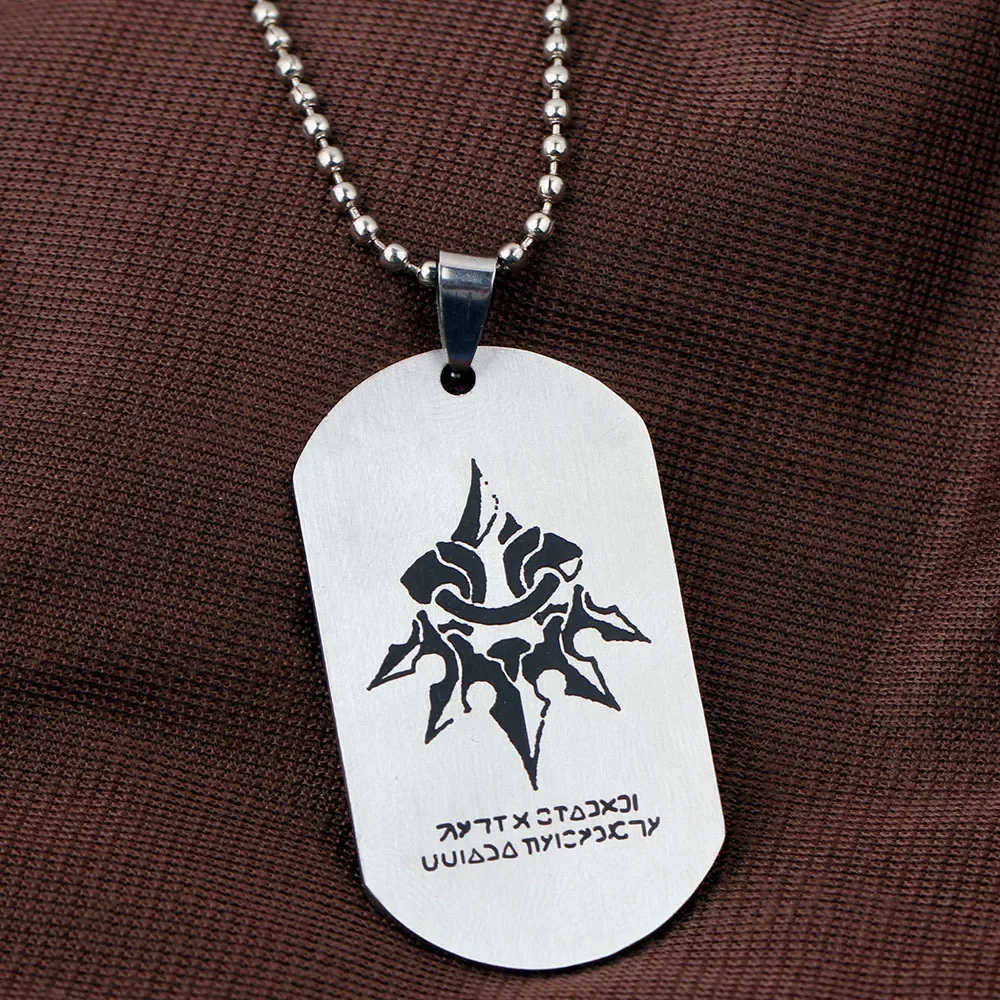 NieR: Automata Stainless Steel Laser Pendant Necklace for Men Women YoRHa 2B Metal Chain Necklace Dog Tag  Cosplay Jewelry Gift