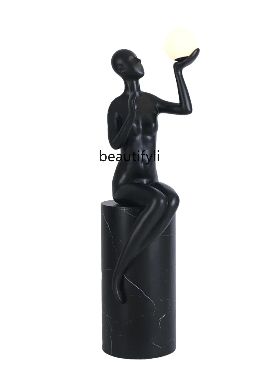 

Art Sculpture Humanoid Floor Large Decoration Home Hallway Hotel Creative and Slightly Luxury Decorative Floor Lamp