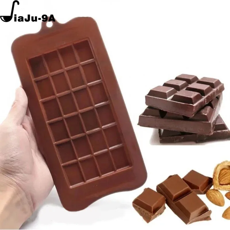 Chocolate Mold 24 Cavity Cake Bakeware Kitchen Baking Tool Silicone Candy Maker Sugar Mould Bar Block Ice Tray Cake Tool