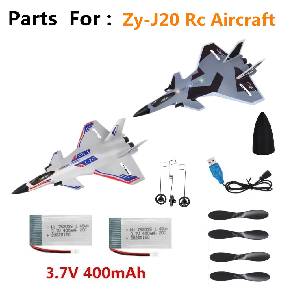 Batterie 3.7V 400 mAh/train d'atterrissage/chargeur/accessoires utilisés pour Zy-J20 avion en mousse RC Zy-J20 pièces d'avion